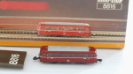 Triebwagen, rot, Schienenbus