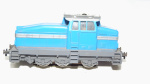 Kleine blaue Diesellok, analog
