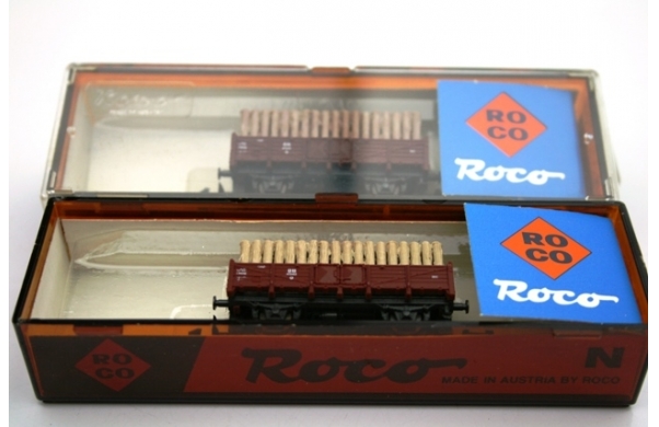 Roco, 2 x Hochboardwagen mit Ladung