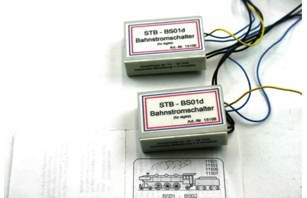 2 x Bahnstromschalter STB - BS01d