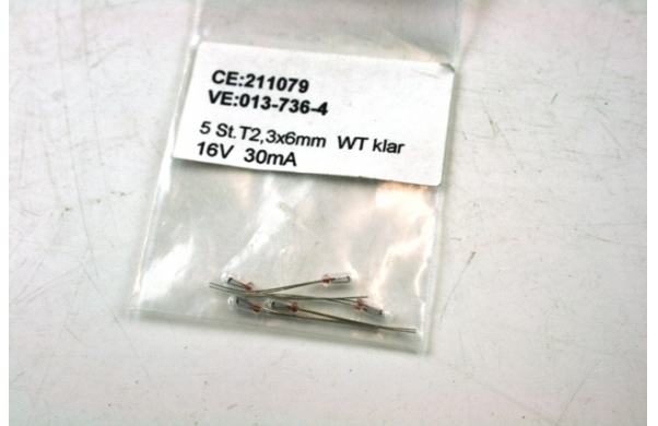 5 x Minilampen 16V, 3x6mm