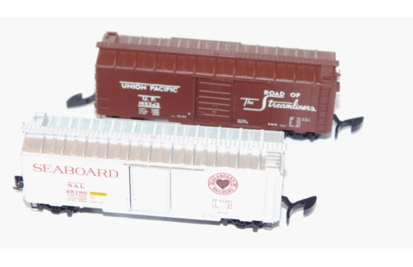 2 x US Wagen, Seaboard und Union Pacific