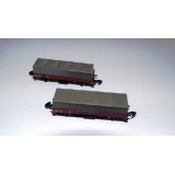 2 x 8665, Niederboardwagen mit Plane